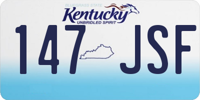 KY license plate 147JSF