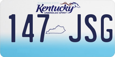 KY license plate 147JSG