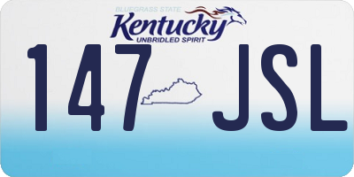 KY license plate 147JSL