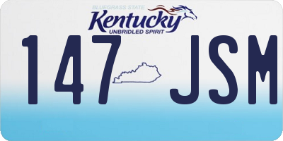 KY license plate 147JSM