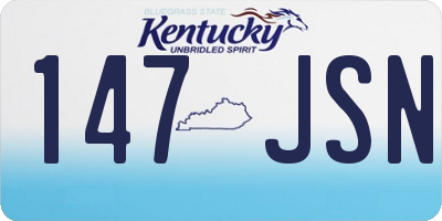 KY license plate 147JSN