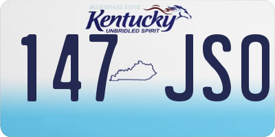 KY license plate 147JSO