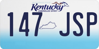 KY license plate 147JSP