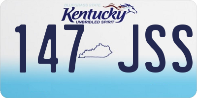 KY license plate 147JSS