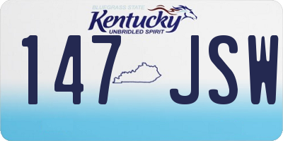 KY license plate 147JSW