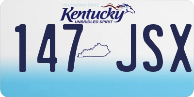 KY license plate 147JSX