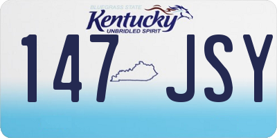 KY license plate 147JSY