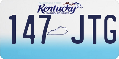 KY license plate 147JTG