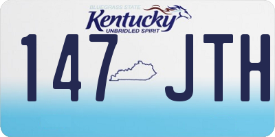 KY license plate 147JTH