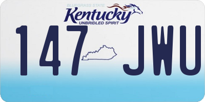 KY license plate 147JWU