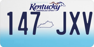 KY license plate 147JXV