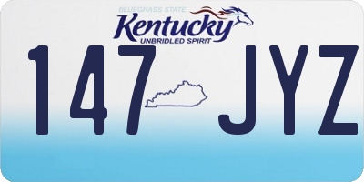 KY license plate 147JYZ