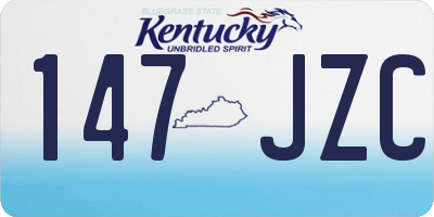 KY license plate 147JZC