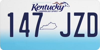 KY license plate 147JZD