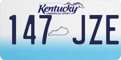 KY license plate 147JZE