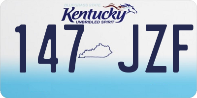 KY license plate 147JZF