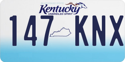 KY license plate 147KNX