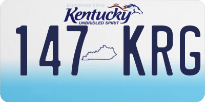 KY license plate 147KRG