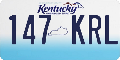 KY license plate 147KRL