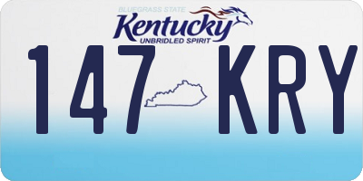 KY license plate 147KRY