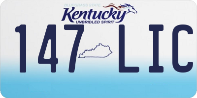 KY license plate 147LIC