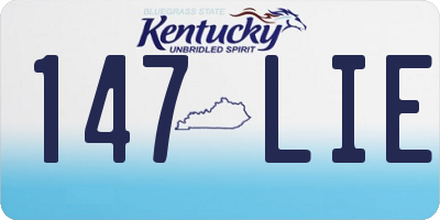 KY license plate 147LIE