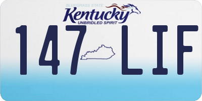 KY license plate 147LIF
