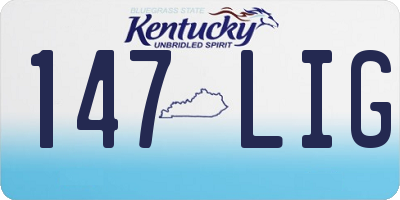 KY license plate 147LIG
