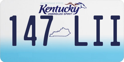 KY license plate 147LII