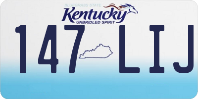 KY license plate 147LIJ
