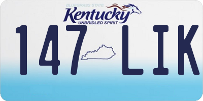 KY license plate 147LIK