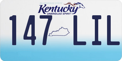 KY license plate 147LIL