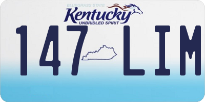 KY license plate 147LIM