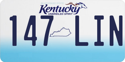 KY license plate 147LIN