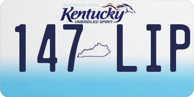 KY license plate 147LIP