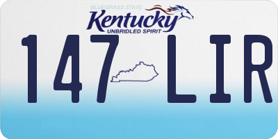 KY license plate 147LIR