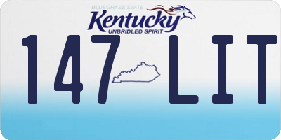 KY license plate 147LIT