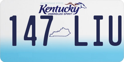 KY license plate 147LIU