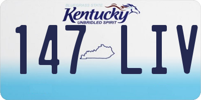KY license plate 147LIV
