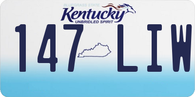 KY license plate 147LIW