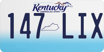 KY license plate 147LIX
