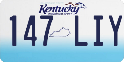 KY license plate 147LIY