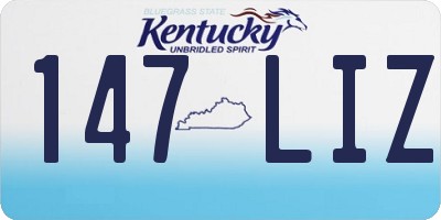 KY license plate 147LIZ