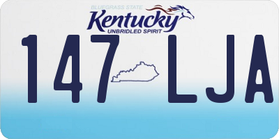 KY license plate 147LJA