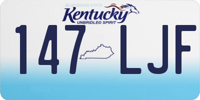 KY license plate 147LJF
