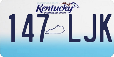 KY license plate 147LJK