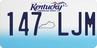 KY license plate 147LJM