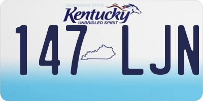 KY license plate 147LJN