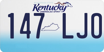 KY license plate 147LJO