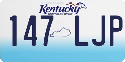 KY license plate 147LJP